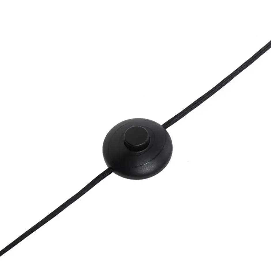 Qazqa vloerlamp athens zwart g9