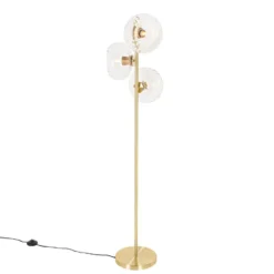 Qazqa vloerlamp ayesha goudkleurig e27