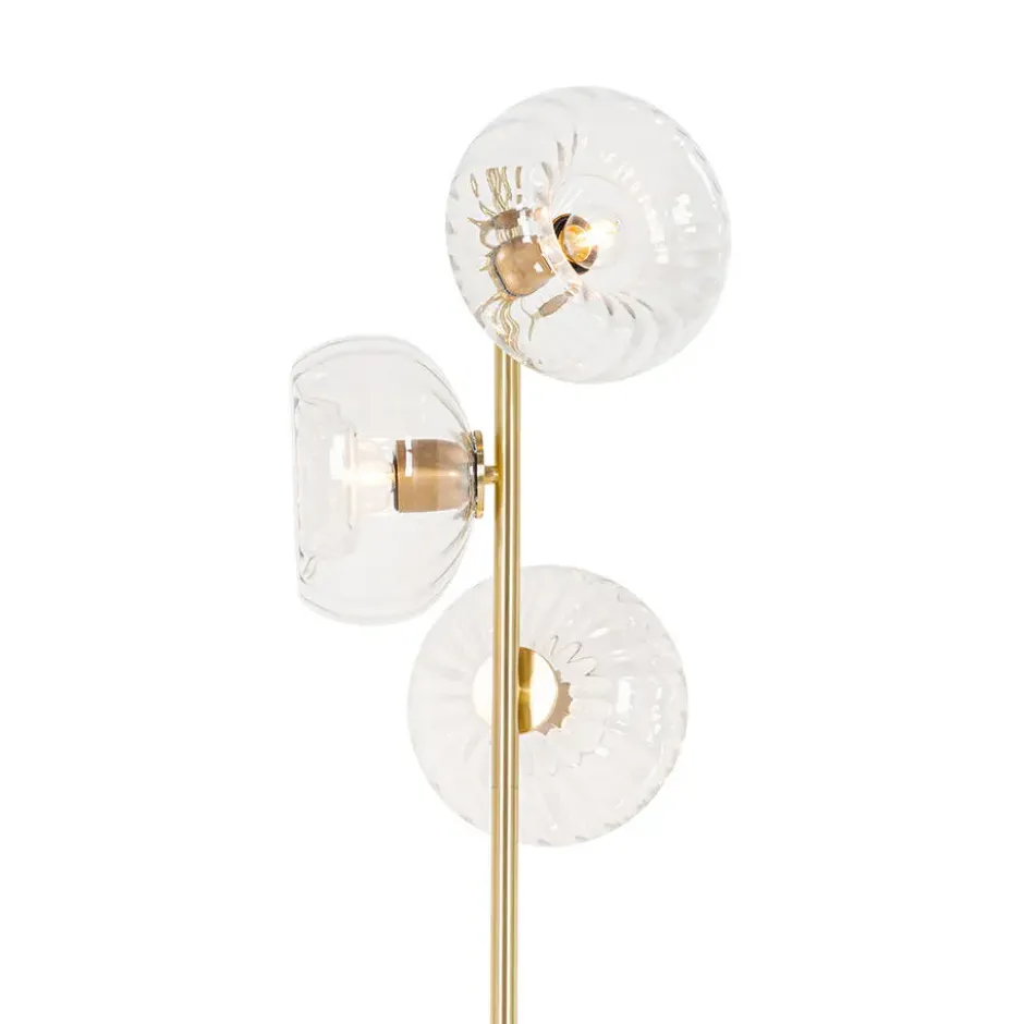 Qazqa vloerlamp ayesha goudkleurig e27