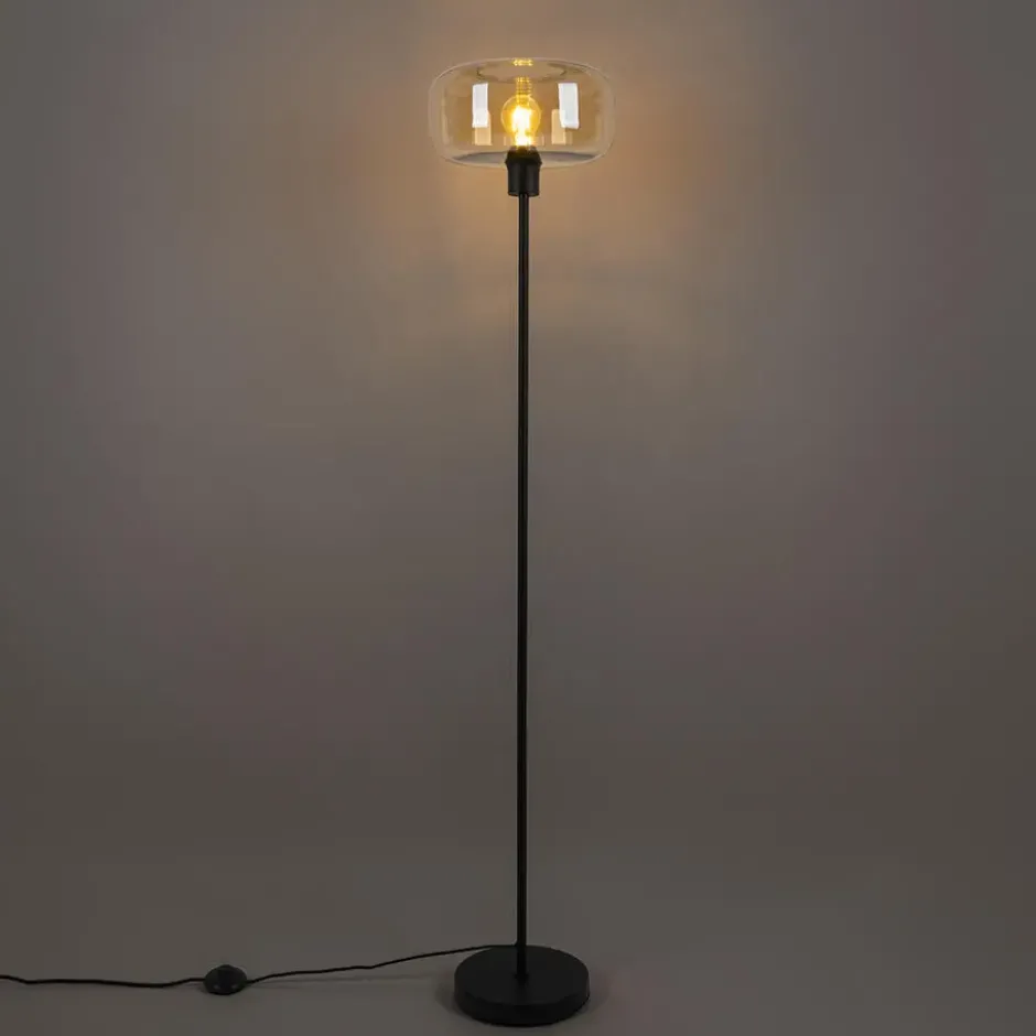 Qazqa vloerlamp bizle beige e27