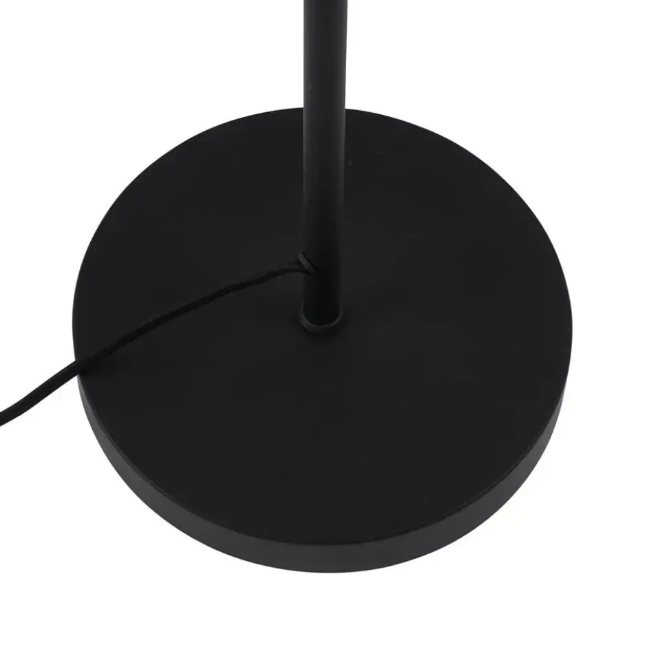 Qazqa vloerlamp bizle zwart e27