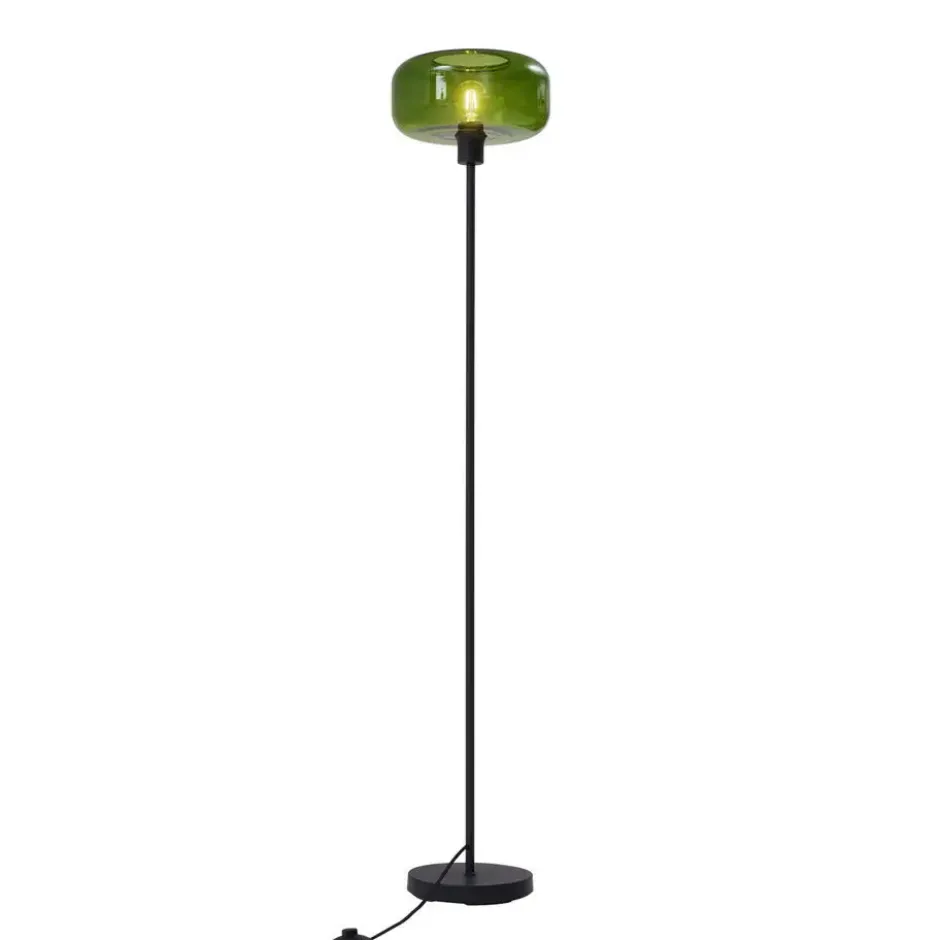 Qazqa vloerlamp bizle zwart e27