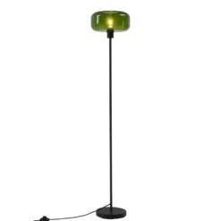 Qazqa vloerlamp bizle zwart e27