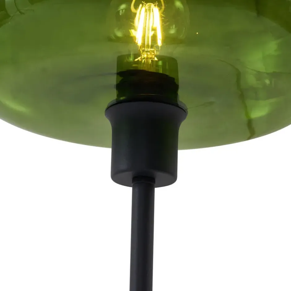 Qazqa vloerlamp bizle zwart e27
