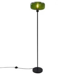 Qazqa vloerlamp bizle zwart e27