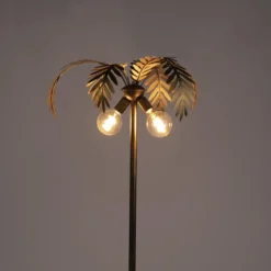 Qazqa vloerlamp botanica goudkleurig e27