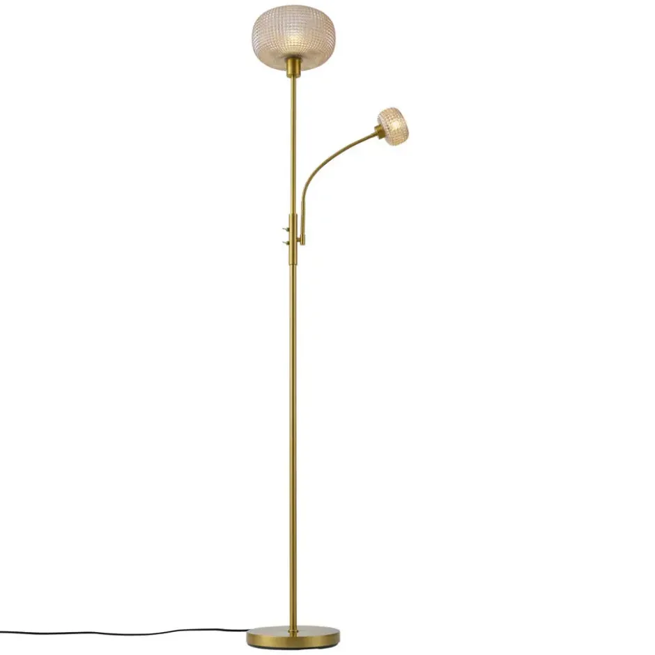 Qazqa vloerlamp brianna goudkleurig e27