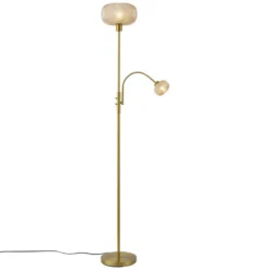 Qazqa vloerlamp brianna goudkleurig e27