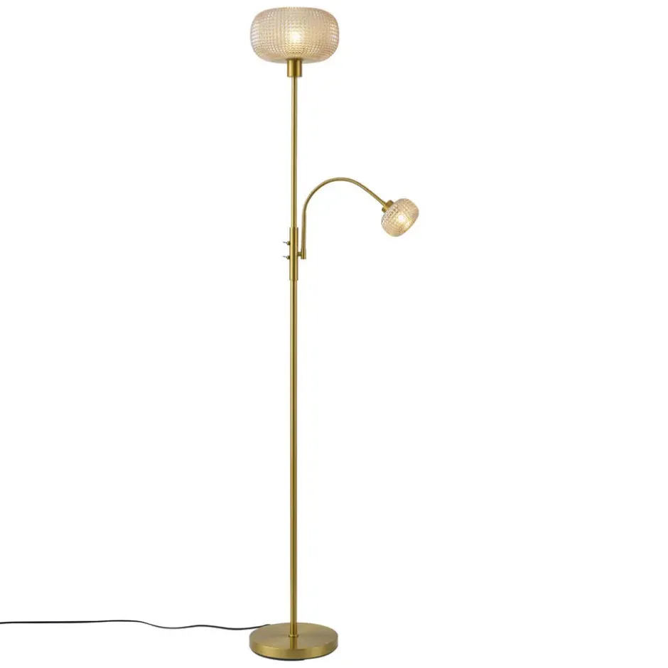 Qazqa vloerlamp brianna goudkleurig e27