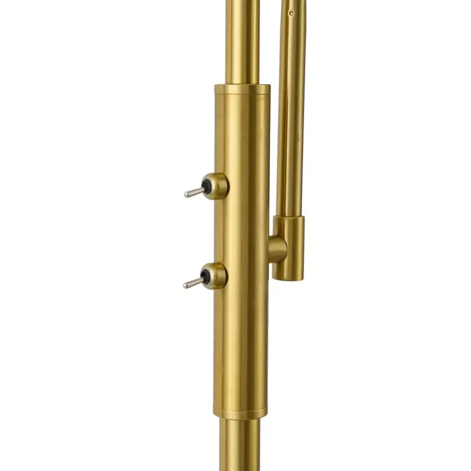Qazqa vloerlamp brianna goudkleurig e27