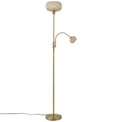 Qazqa vloerlamp brianna goudkleurig e27