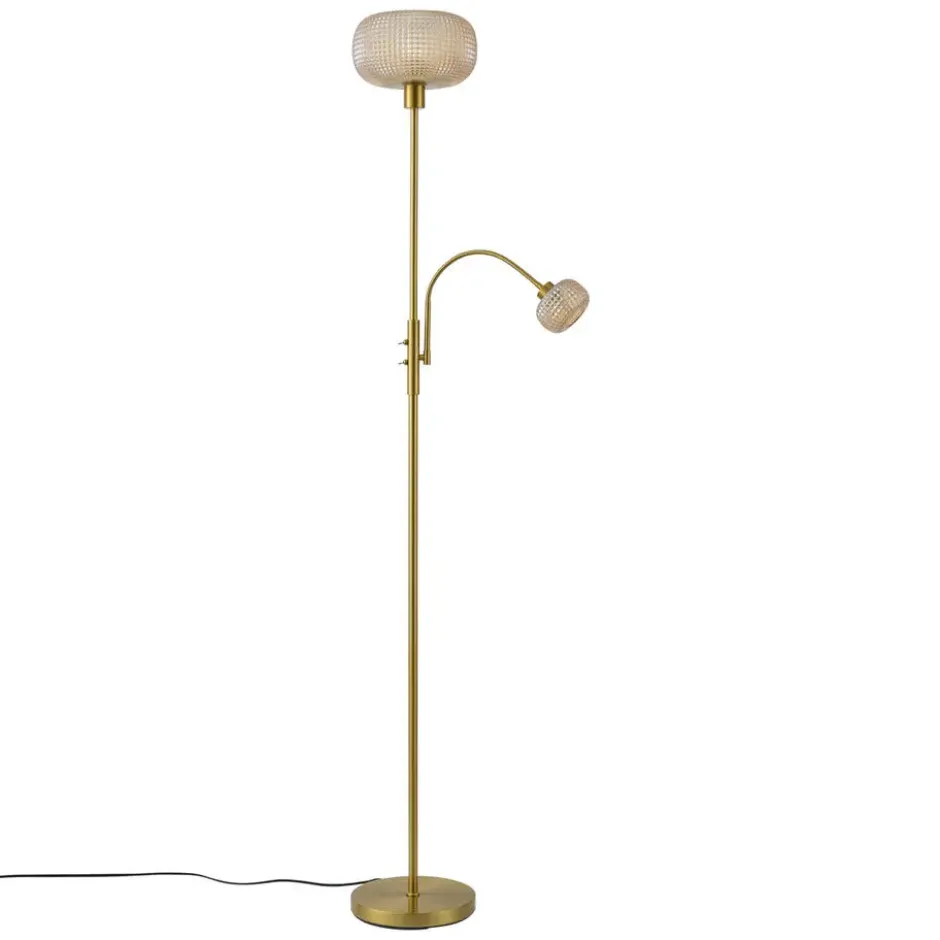 Qazqa vloerlamp brianna goudkleurig e27