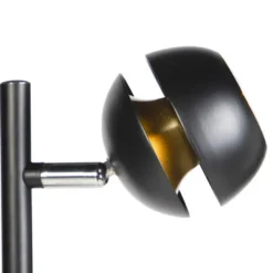 Qazqa vloerlamp buell zwart gu10