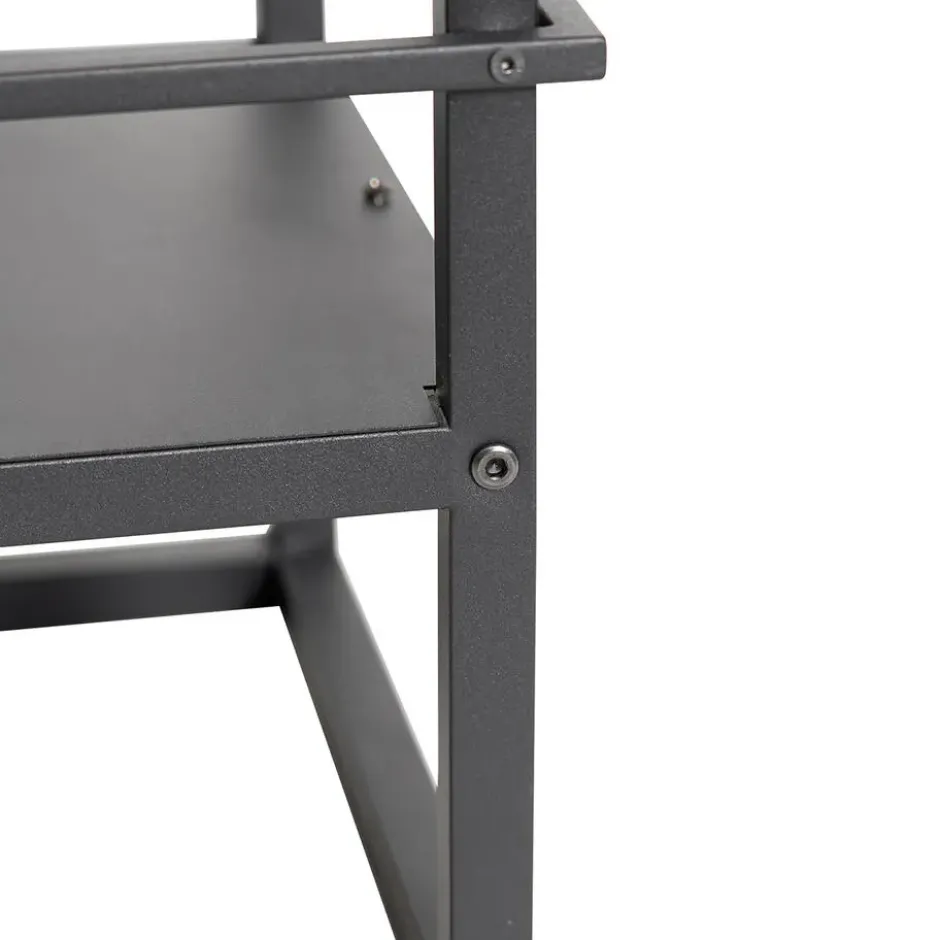 Qazqa vloerlamp cage rack zwart e27