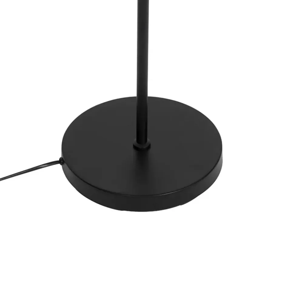 Qazqa vloerlamp carmen zwart e14