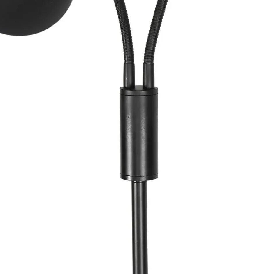 Qazqa vloerlamp carmen zwart e14