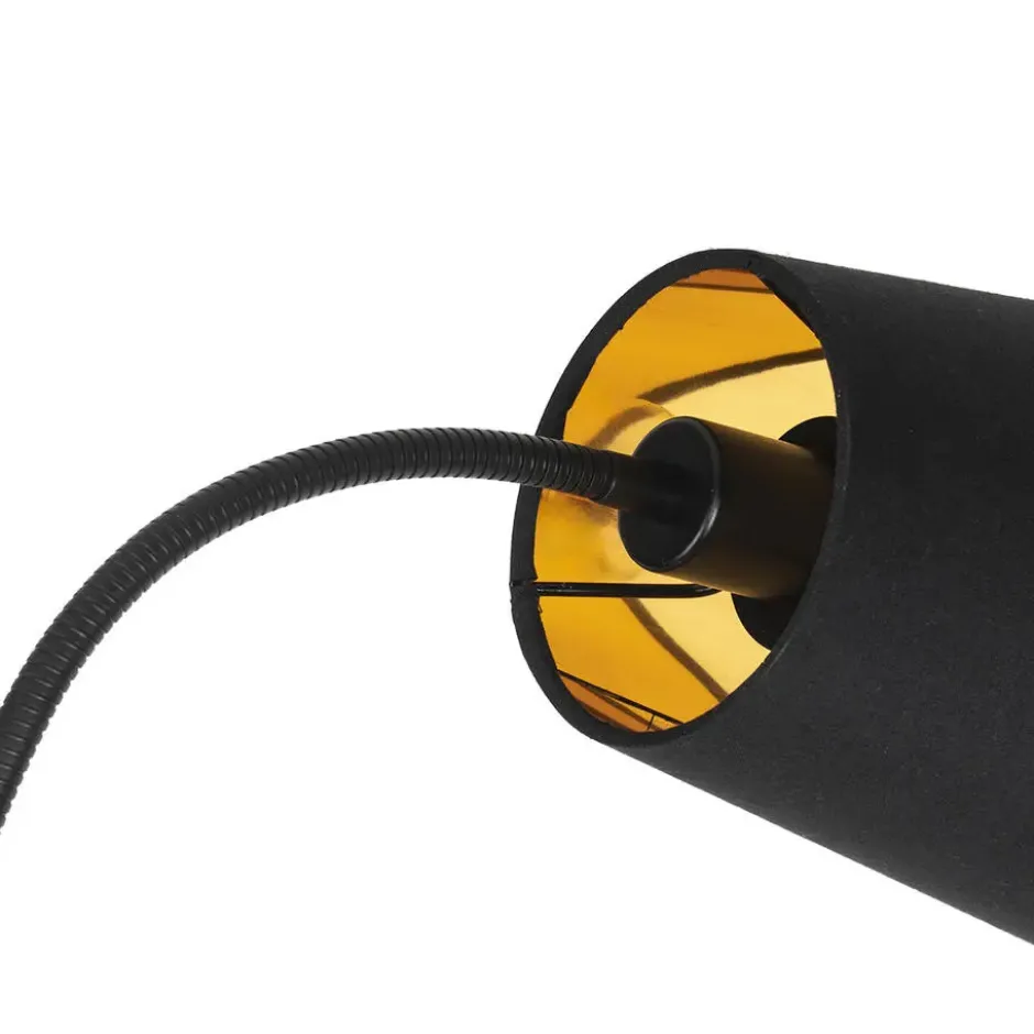 Qazqa vloerlamp carmen zwart e14