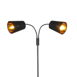 Qazqa vloerlamp carmen zwart e14