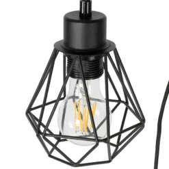 Qazqa vloerlamp chon zwart e27