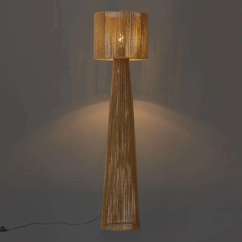 Qazqa vloerlamp dart beige e27