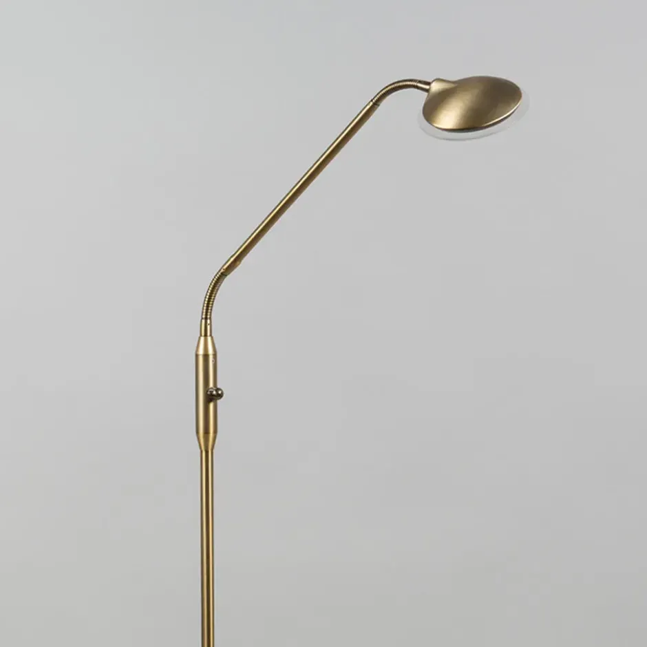 Qazqa vloerlamp eva bronskleurig geïntegreerde led
