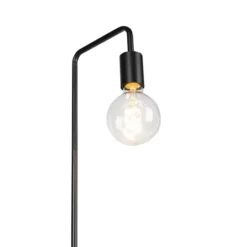 Qazqa vloerlamp facil zwart e27