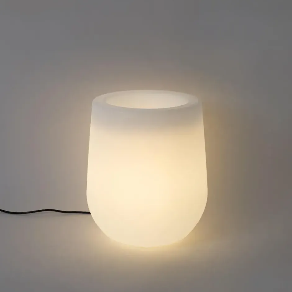 Qazqa vloerlamp flowerpot wit e27