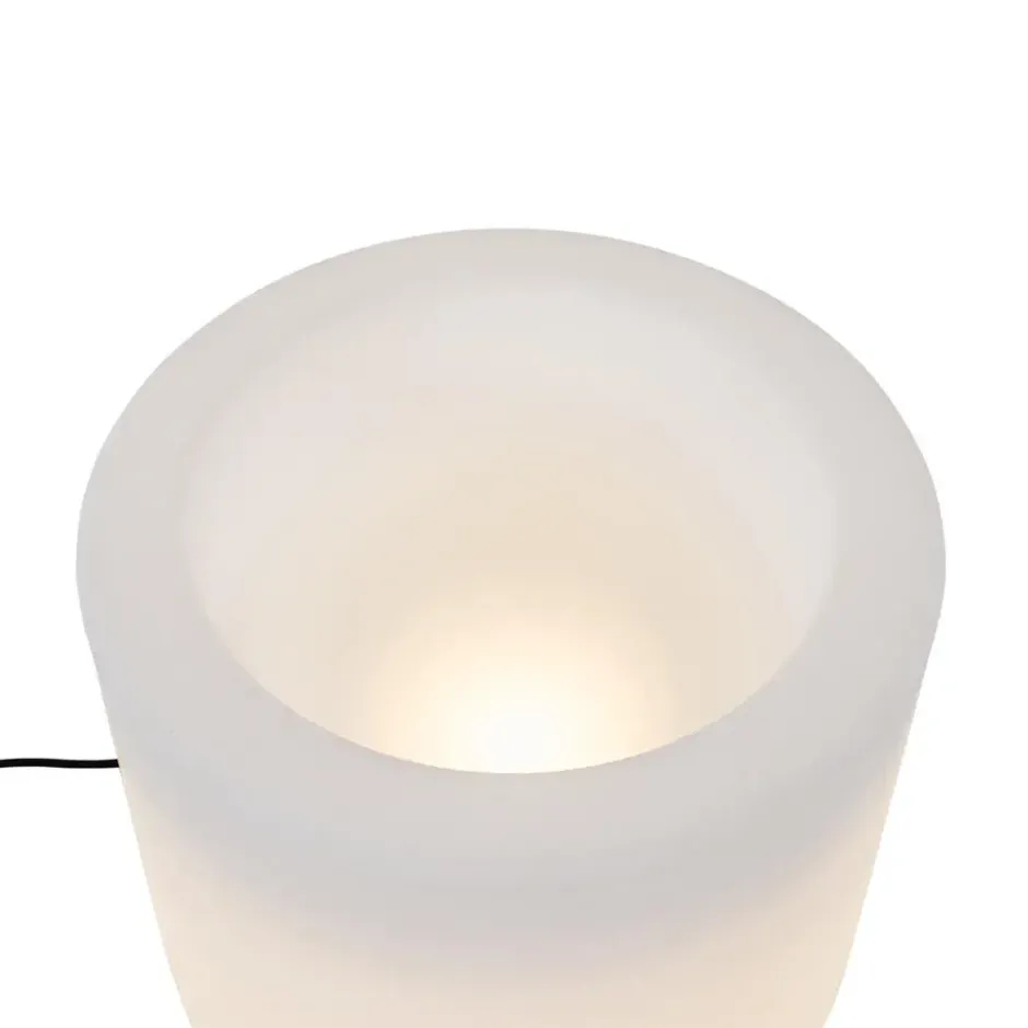 Qazqa vloerlamp flowerpot wit e27
