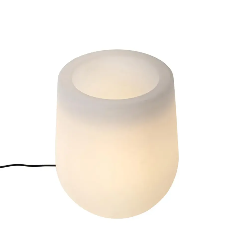 Qazqa vloerlamp flowerpot wit e27