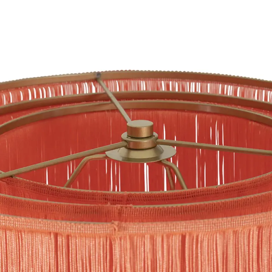 Qazqa vloerlamp franxa roze e27