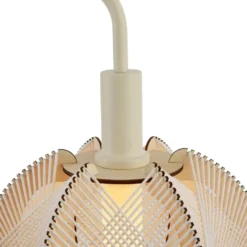 Qazqa vloerlamp gertie beige e27