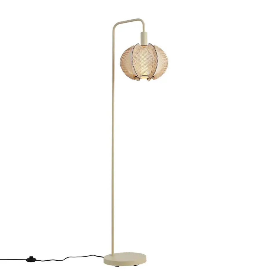 Qazqa vloerlamp gertie beige e27