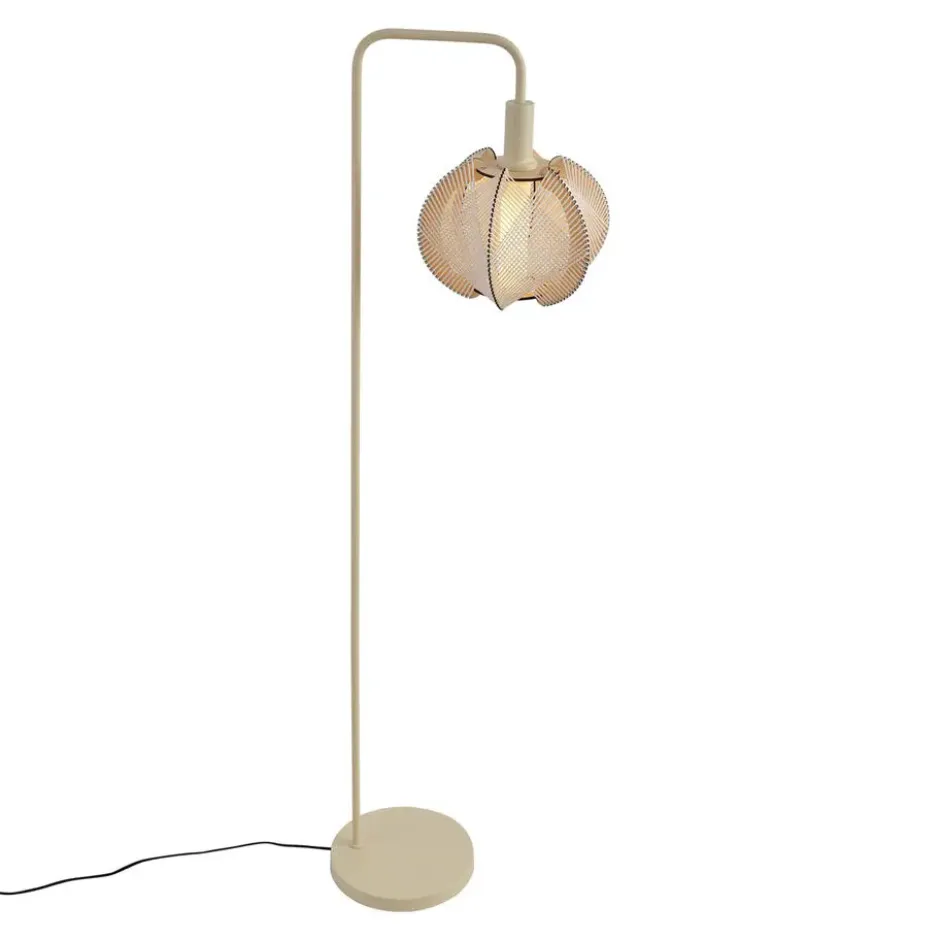 Qazqa vloerlamp gertie beige e27