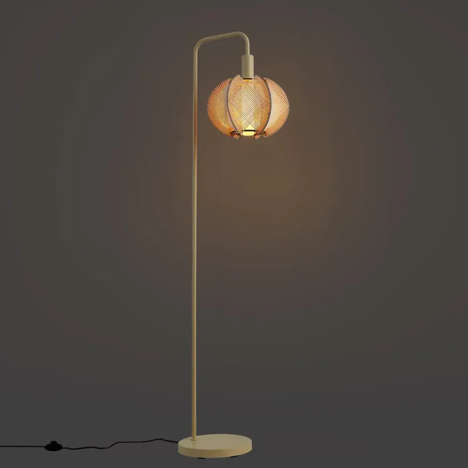 Qazqa vloerlamp gertie beige e27