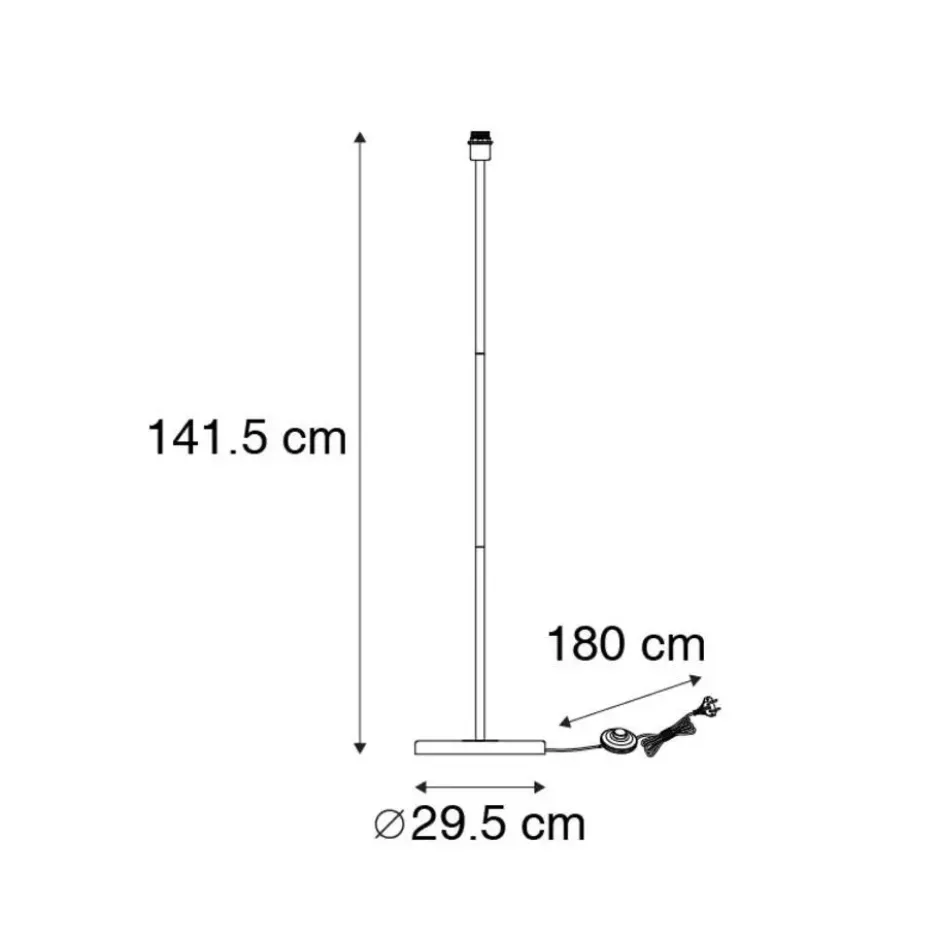 Qazqa vloerlamp kaso goudkleurig e27