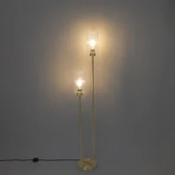 Qazqa vloerlamp laura goudkleurig e27