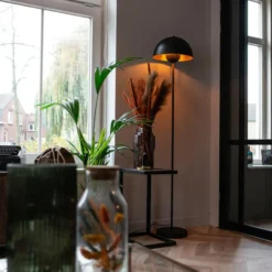 Qazqa vloerlamp magnax zwart e27