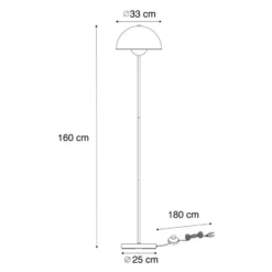 Qazqa vloerlamp magnax zwart e27