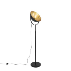 Qazqa vloerlamp magnax zwart e27