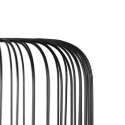 Qazqa vloerlamp mayelle zwart e27