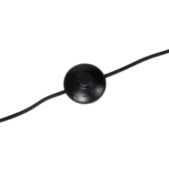 Qazqa vloerlamp mayelle zwart e27