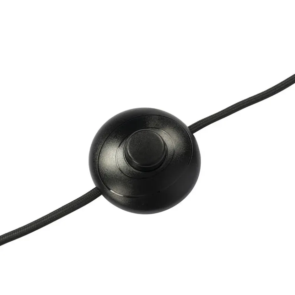 Qazqa vloerlamp mesh zwart e14