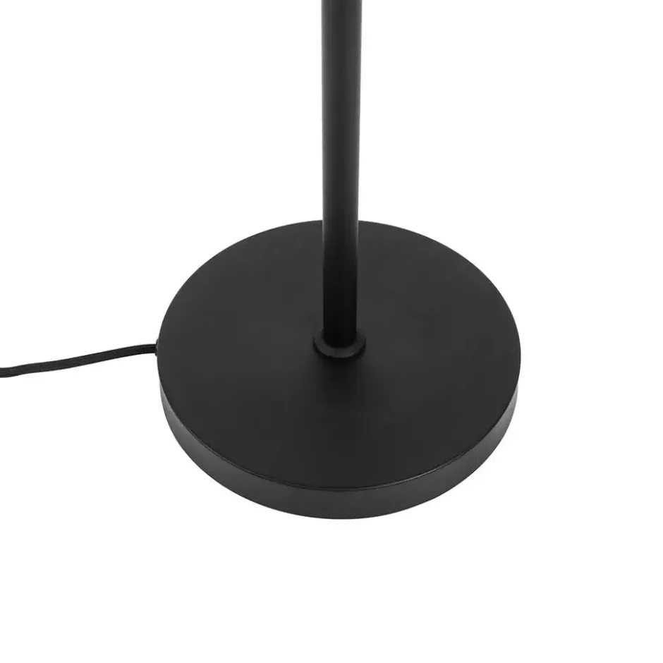 Qazqa vloerlamp mesh zwart e14