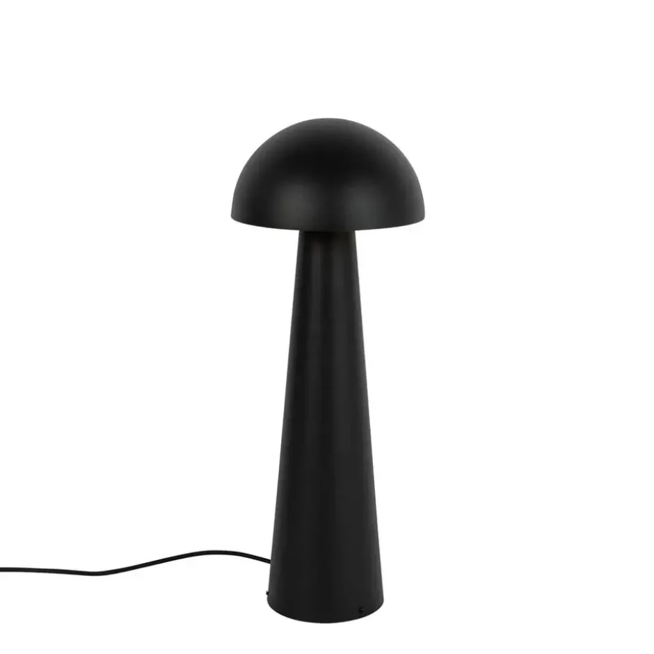 Qazqa vloerlamp mushroom zwart e27