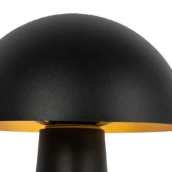 Qazqa vloerlamp mushroom zwart e27
