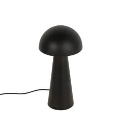 Qazqa vloerlamp mushroom zwart e27