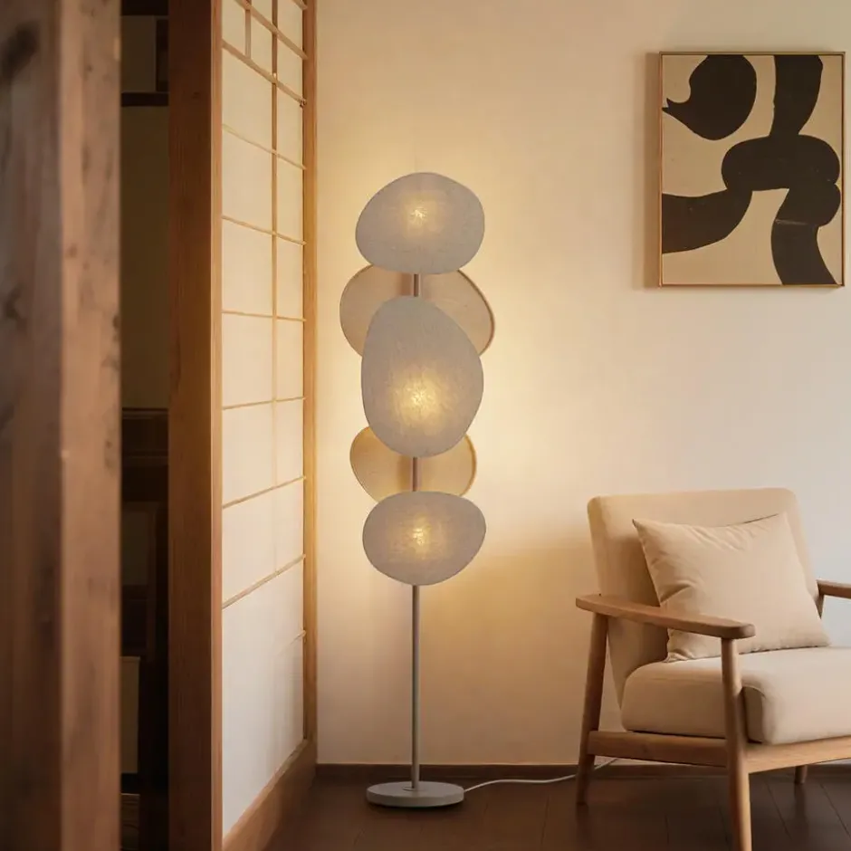 Qazqa vloerlamp organica beige e27