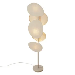 Qazqa vloerlamp organica beige e27