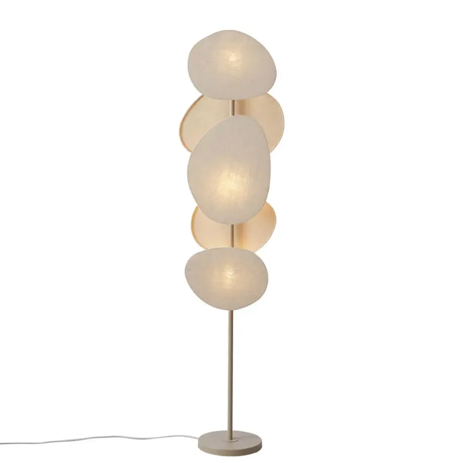 Qazqa vloerlamp organica beige e27