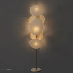 Qazqa vloerlamp organica beige e27